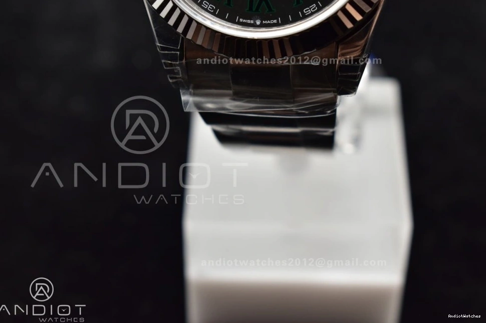 HighPerformance 590 Gray Roman Oyster VS Bracelet SS on 1:1 41 Edition DateJust 126330 VSF Best Green 904L Dial 1118